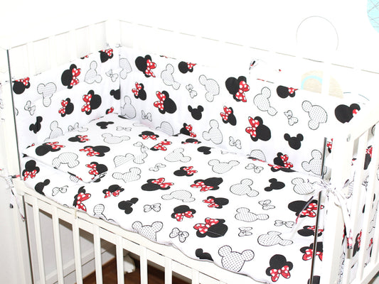 4 TLG- BABY SET mit Schlafsack - Minnie- für Beistellbett 40x90cm
