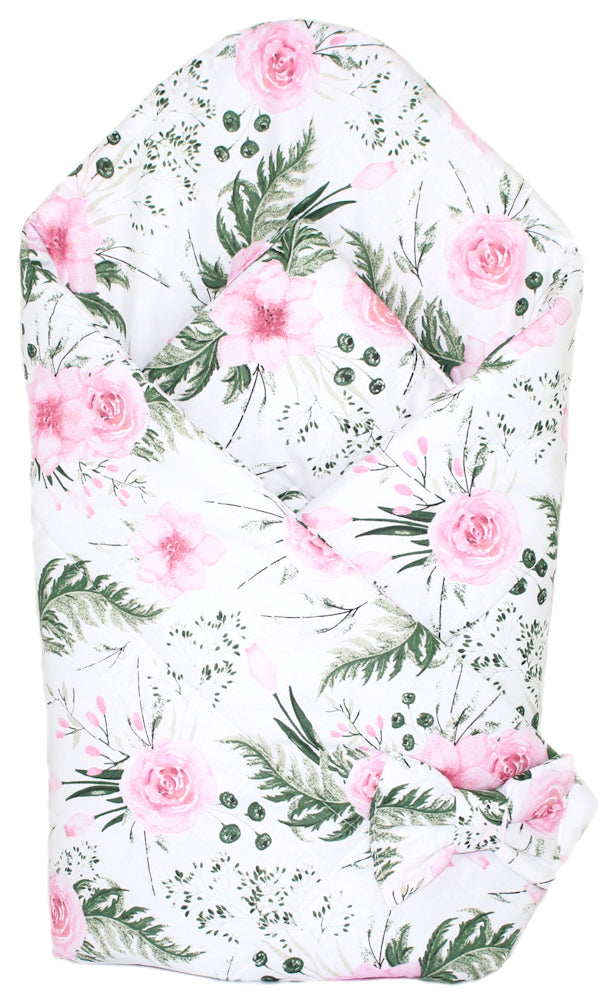 Babyhörnchen - Flowers - Babynest- Steckkissen Pucktuch