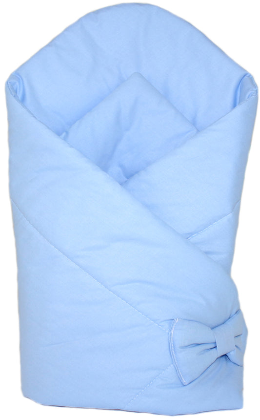 Babyhörnchen - Blau - Babynest- Steckkissen Pucktuch