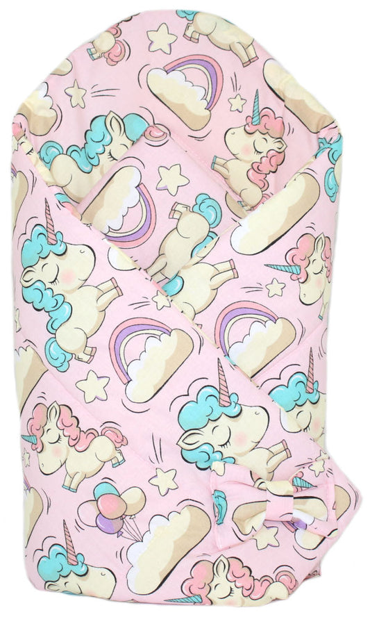 Babyhörnchen - Einhorn - Babynest- Steckkissen Pucktuch