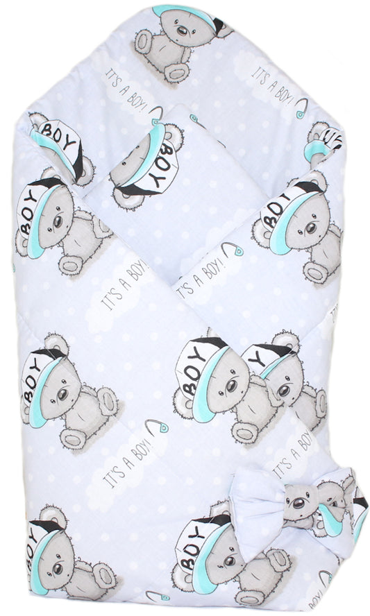 Babyhörnchen - Boy - Babynest- Steckkissen Pucktuch