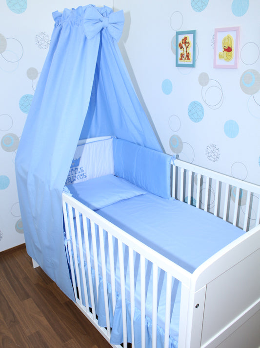 Bettset - Prince Blau - mit Applikation Vollstoff Himmel Bettwäsche Set