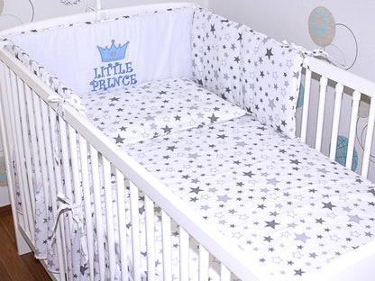 Bettset - Prince Star Hell - mit Applikation Vollstoff Himmel Bettwäsche Set