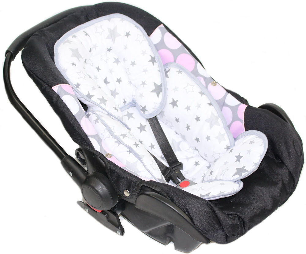 Sitzverkleinerer Baumwolle - Star Hell -  für Auto Kindersitz Babyschale