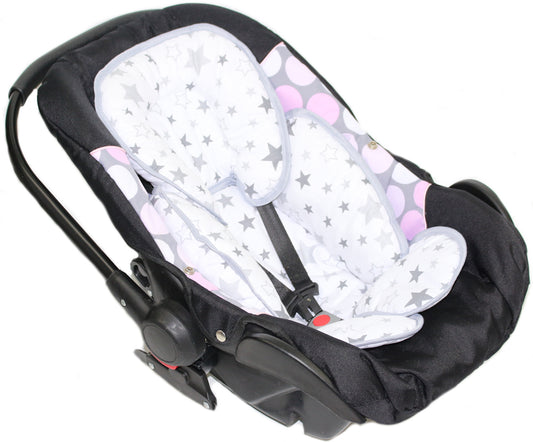 Sitzverkleinerer Baumwolle - Star Hell -  für Auto Kindersitz Babyschale