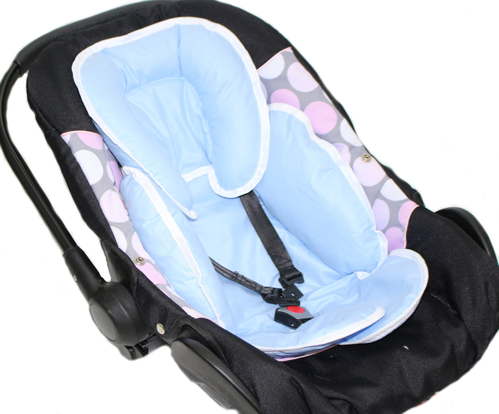 Sitzverkleinerer Baumwolle - Blau -  für Auto Kindersitz Babyschale