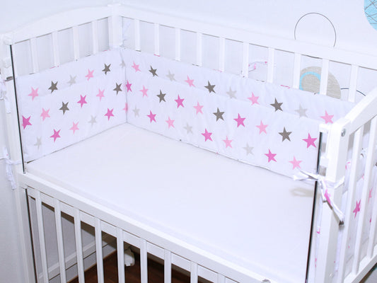 Nestchen 170 cm - Star in Rosa - für Beistellbett 40x90 cm