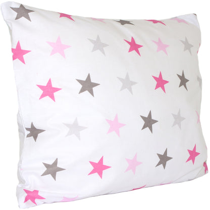 Kissenbezug - Star in Rosa - 5 Größen- Bezug Baby Kopfkissenbezug Kissenhülle