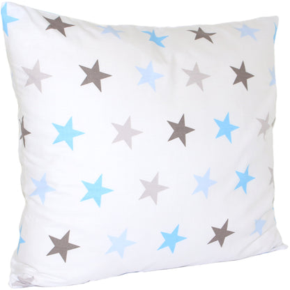 Kissenbezug - Star in Blau - 5 Größen- Bezug Baby Kopfkissenbezug Kissenhülle