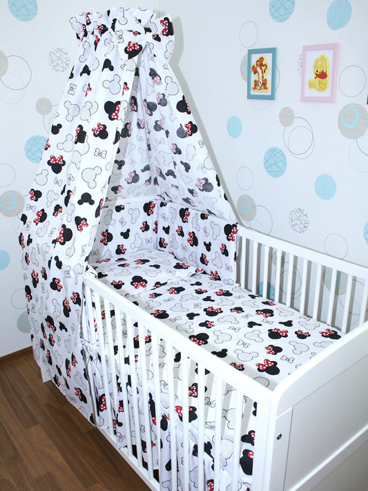 Minnie Mouse Bettwäsche Bett Mit Himmel Nestchen aus Baumwolle
