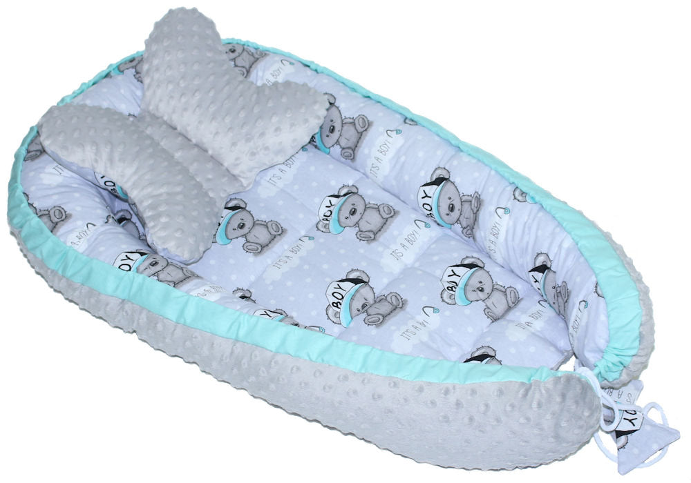 Nestchen Kokon für Baby Minky Baumwolle