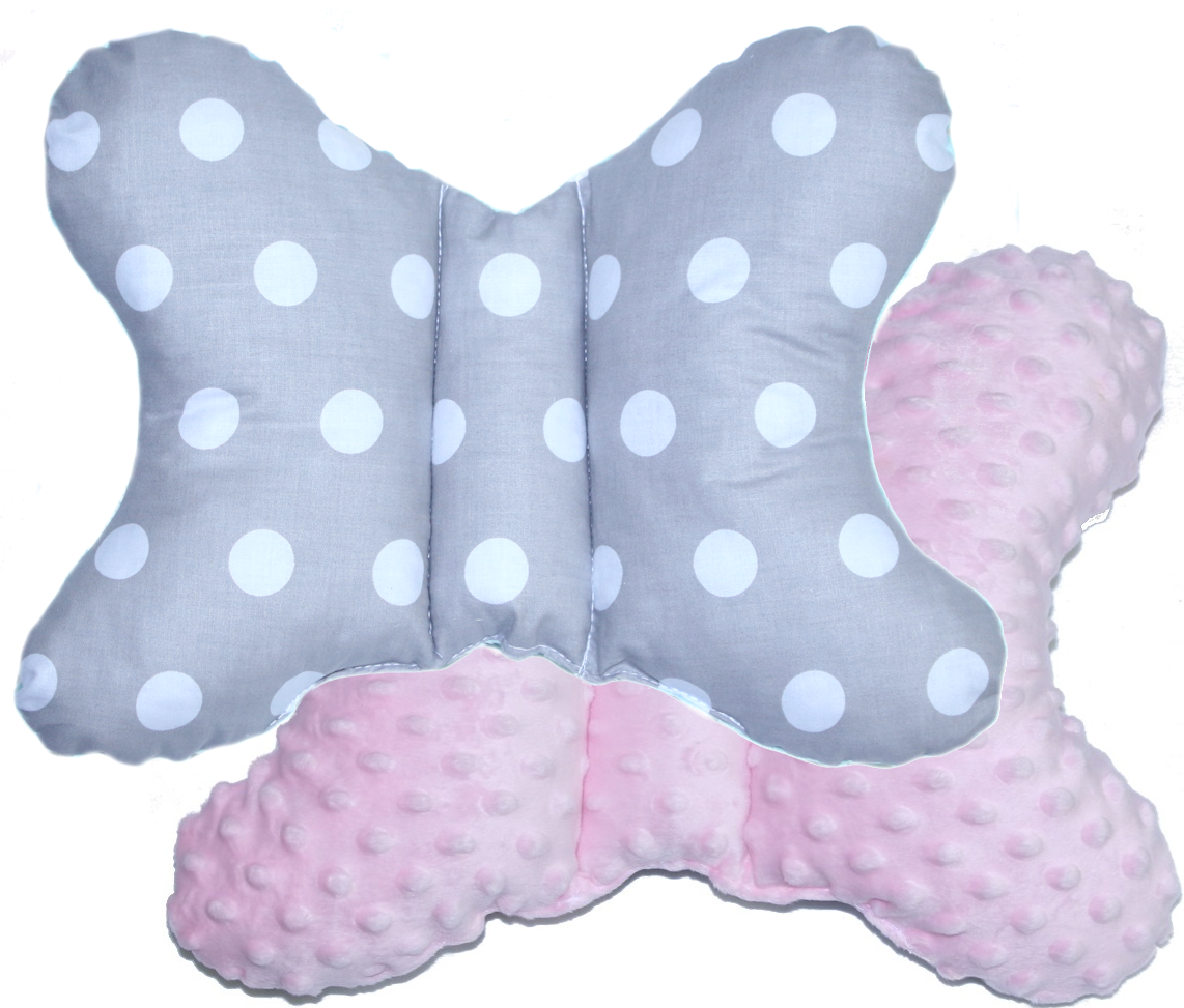 Schmetterling Kissen - Drops+Rosa- für Kinderwagen Reisekissen Babykissen