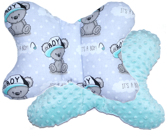 Schmetterling Kissen - Boy+Minze- für Kinderwagen Reisekissen Babykissen