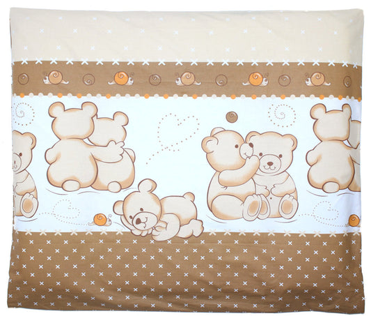 Wickelauflagenbezug - Bärchen in Braun - 75x85 cm- Bezug