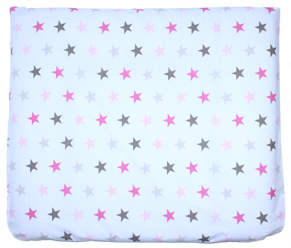 Wickelauflagenbezug -  Star in Rosa - 75x85 cm- Bezug