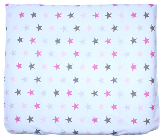 Wickelauflagenbezug -  Star in Rosa - 75x85 cm- Bezug