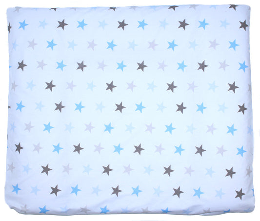 Wickelauflagenbezug -  Star in Blau - 75x85 cm- Bezug