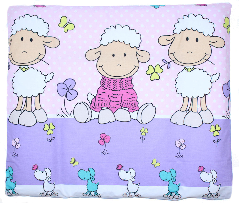 Wickelauflagenbezug - Schaf in Rosa - 75x85 cm- Bezug