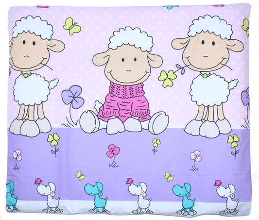 Wickelauflagenbezug - Schaf in Rosa - 75x85 cm- Bezug