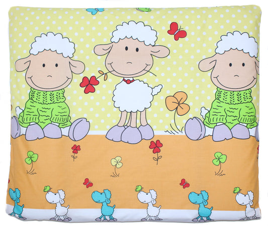 Wickelauflagenbezug - Schaf in Gelb - 75x85 cm- Bezug