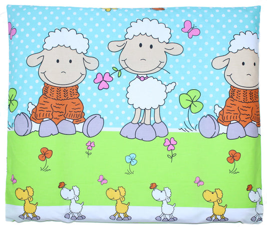 Wickelauflagenbezug -  Schaf in Türkis - 75x85 cm- Bezug