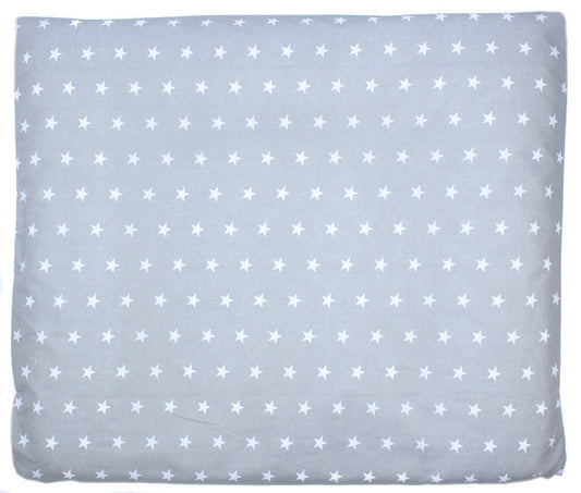 Wickelauflagenbezug - Sternchen auf Grau - 75x85 cm- Bezug