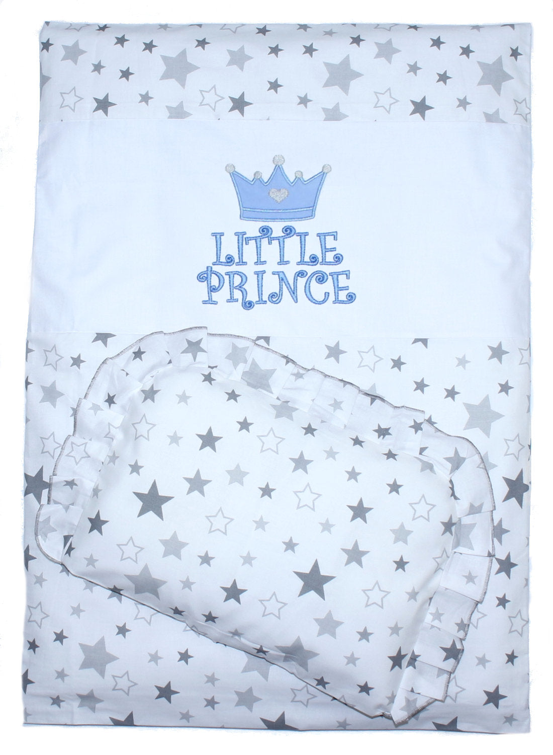 2- 4tlg Kinderwagenset - Prince - Star Hell - Bettwäsche für Kinderwagen Bezüge Decke Kissen