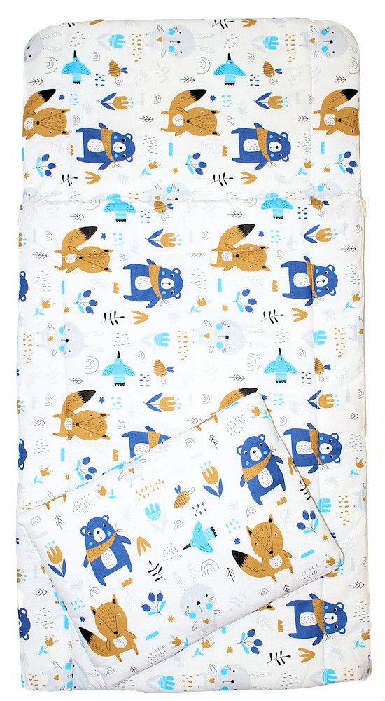 4 TLG- BABY SET mit Schlafsack - Waldtiere - für Beistellbett 40x90cm