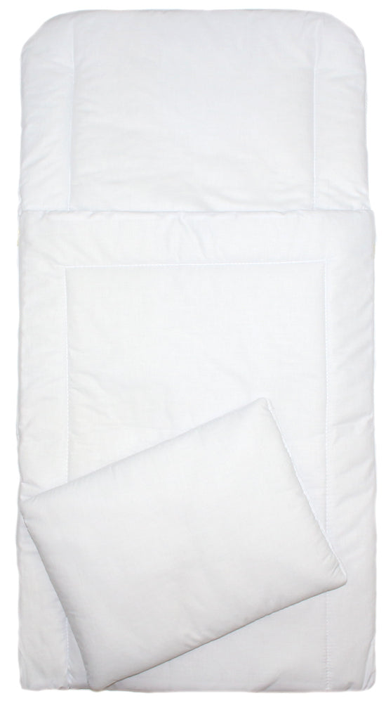 4 TLG- BABY SET mit Schlafsack - Weiß - für Beistellbett 40x90cm
