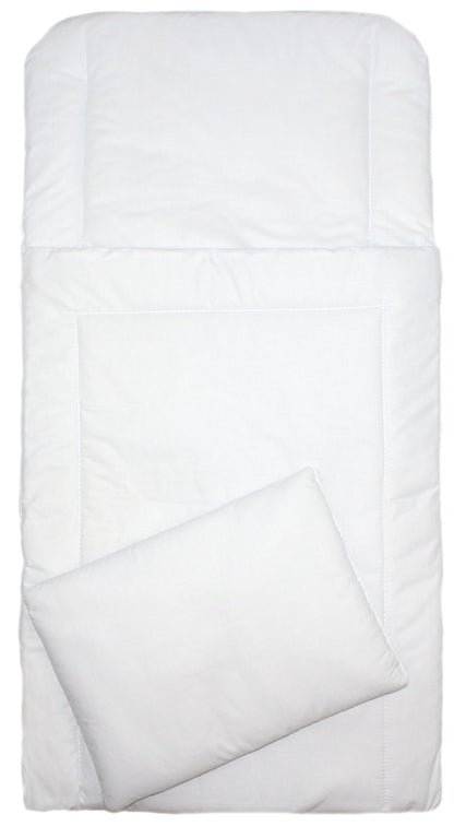 4 TLG- BABY SET mit Schlafsack - Weiß - für Beistellbett 40x90cm