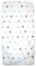 Lade das Bild in den Galerie-Viewer, 4 TLG- BABY SET mit Schlafsack - Star in Blau - für Beistellbett 40x90cm
