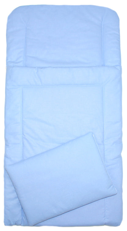 4 TLG- BABY SET mit Schlafsack - Blau - für Beistellbett 40x90cm