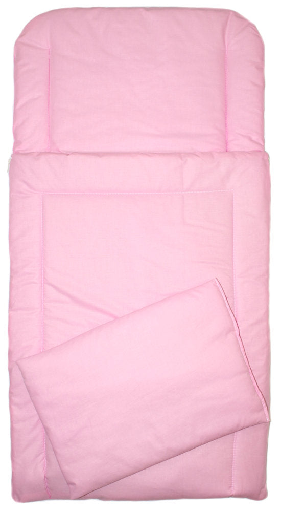 4 TLG- BABY SET mit Schlafsack - Rosa - für Beistellbett 40x90cm