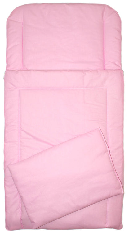 4 TLG- BABY SET mit Schlafsack - Rosa - für Beistellbett 40x90cm