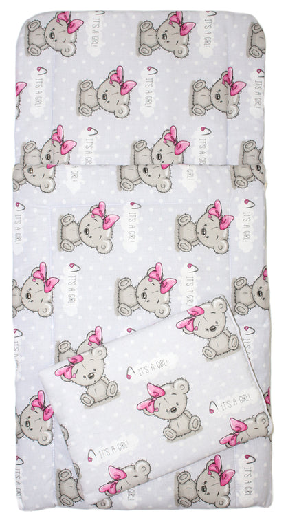 4 TLG- BABY SET mit Schlafsack - Girl - für Beistellbett 40x90cm