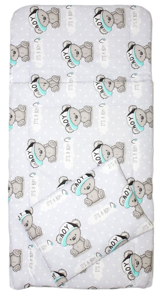 4 TLG- BABY SET mit Schlafsack - Boy - für Beistellbett 40x90cm