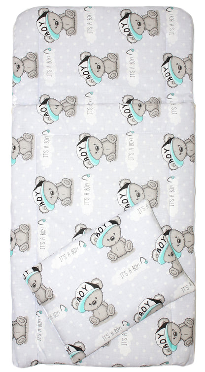 4 TLG- BABY SET mit Schlafsack - Boy - für Beistellbett 40x90cm