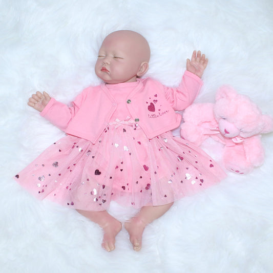 Baby Mädchen Body Kleid mit Tutu und Bolero in Rosa