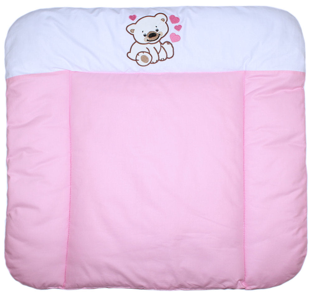Bettset - Bärchen mit Herzen Rosa - mit Applikation Vollstoff Himmel Bettwäsche Set