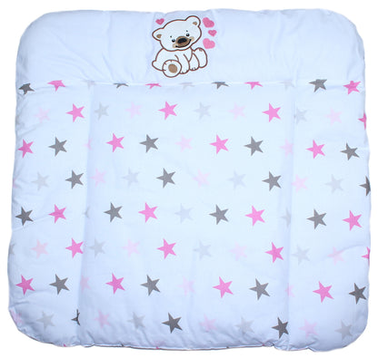 Bettset - Bärchen mit Herzen Star Rosa - mit Applikation Vollstoff Himmel Bettwäsche Set