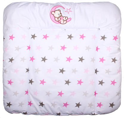Bettset - Bärchen auf dem Mond Star Rosa - mit Applikation Vollstoff Himmel Bettwäsche Set