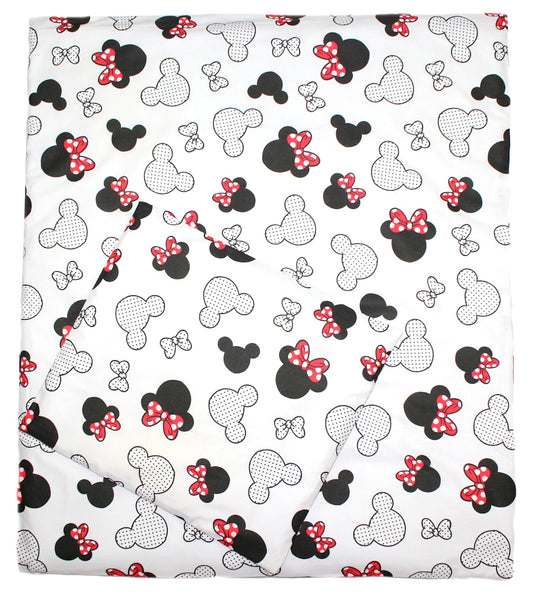 2-4 teiliges Bettwäsche Set - Minnie - 70x78 cm für Wiege Beistellbett Kinderwagen