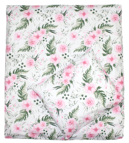 6 TLG- BABY SET mit Bettwäsche - Flowers - für Beistellbett 40x90cm