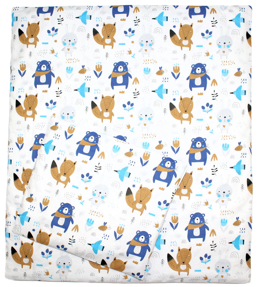 6 TLG- BABY SET mit Bettwäsche - Waldtiere - für Beistellbett 40x90cm