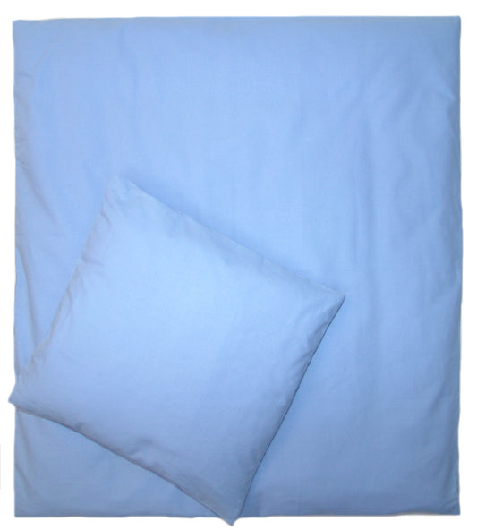 2-4 teiliges Bettwäsche Set - Blau - 70x78 cm für Wiege Beistellbett Kinderwagen