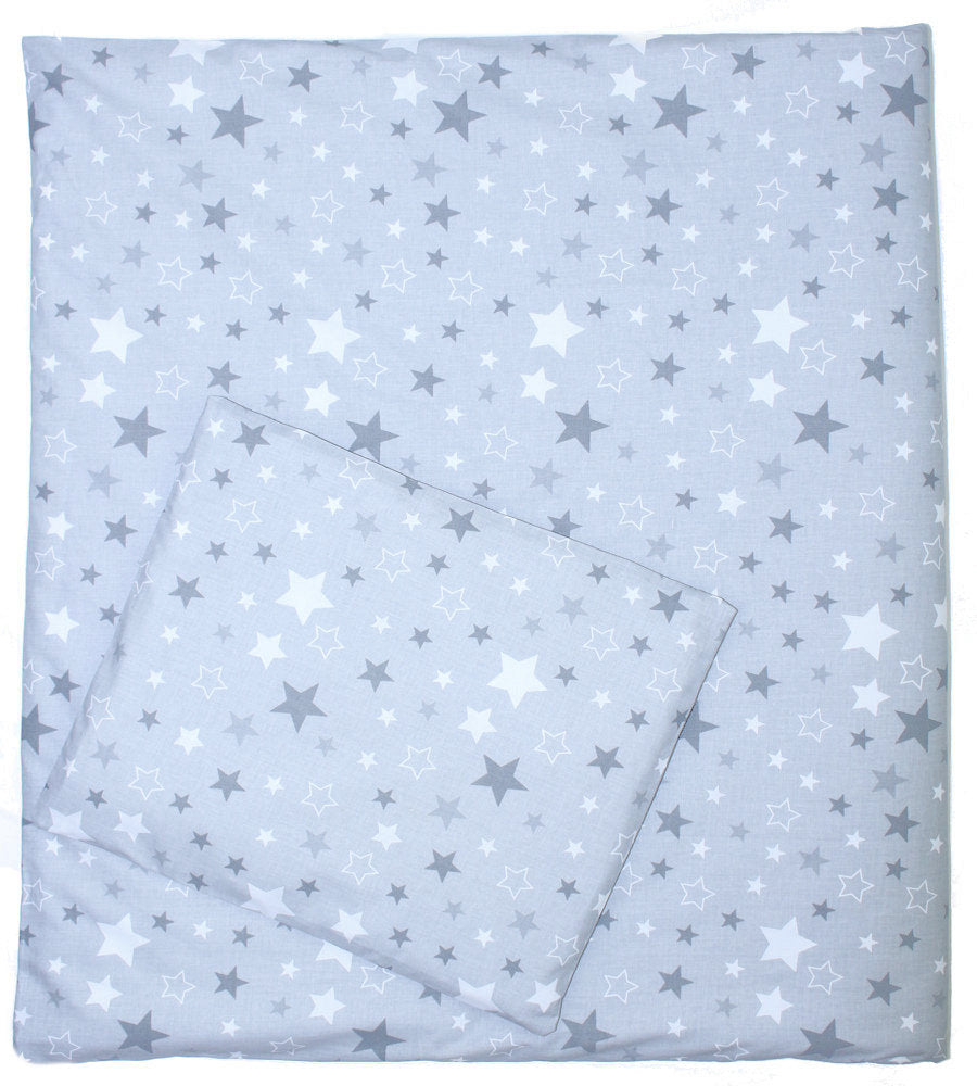 6 TLG- BABY SET mit Bettwäsche - Star Dunkel - für Beistellbett 40x90cm