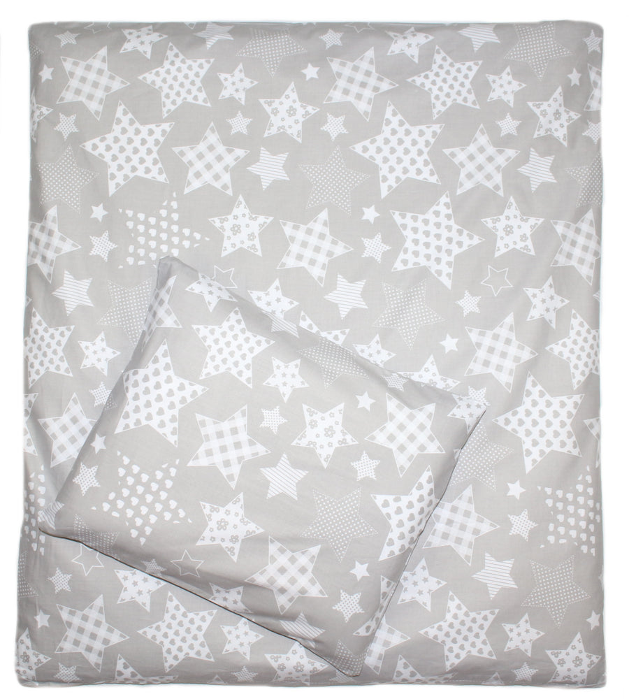 2-4 teiliges Bettwäsche Set - Galaxis - 70x78 cm für Wiege Beistellbett Kinderwagen