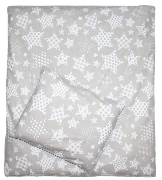 2-4 teiliges Bettwäsche Set - Galaxis - 70x78 cm für Wiege Beistellbett Kinderwagen