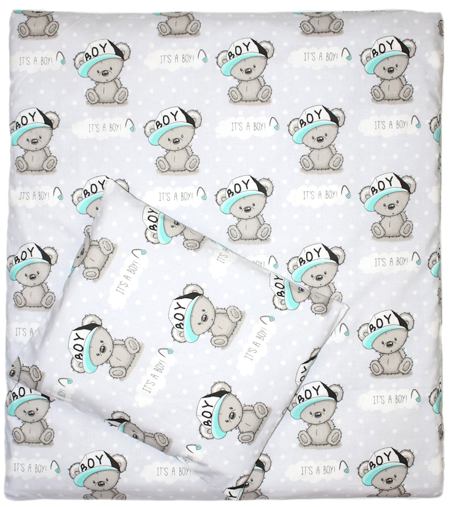 6 TLG- BABY SET mit Bettwäsche - Boy - für Beistellbett 40x90cm