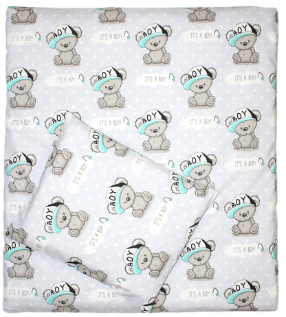 6 TLG- BABY SET mit Bettwäsche - Boy - für Beistellbett 40x90cm